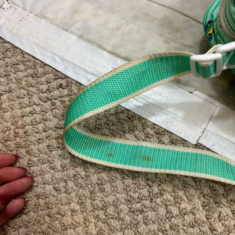 Rare Vintage Cutie‎ Pie Green Pinstripe Choo Choo Mini Diaper Bag